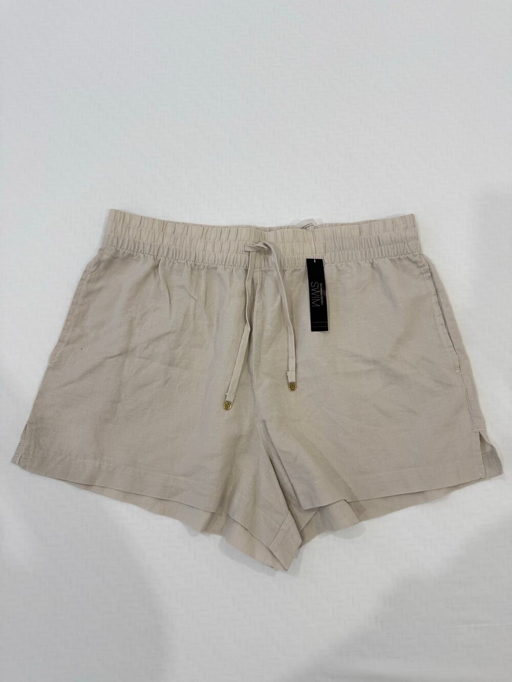 Victoria secret Cotton Linen Shorts Sand Color Breathable Comfy Size M NWT